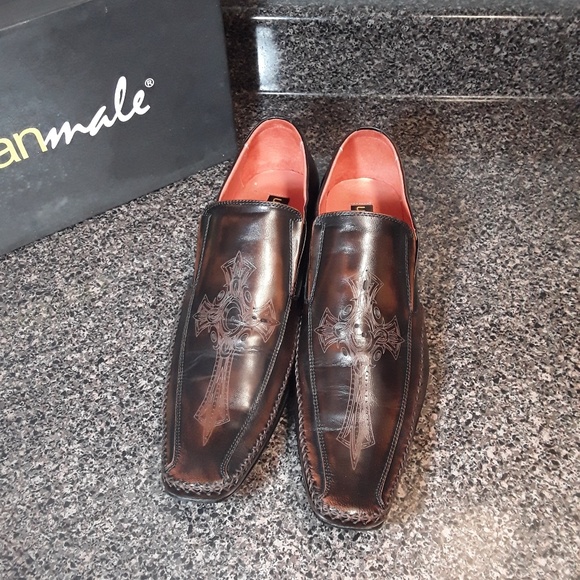 Urban Male Men  Dress Casual Leather Loafer Shoes - Picture 3 of 7